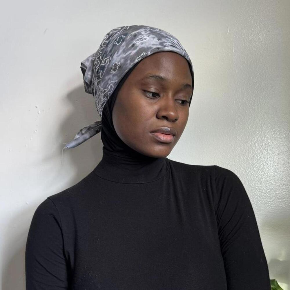 Vintage grey and black bandana